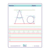 Preschool worksheet with letter tracing and number practice on a white background