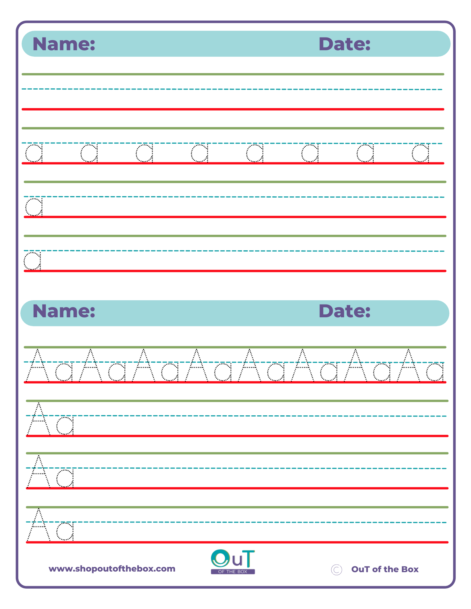 Letter Formation Worksheet Sample
